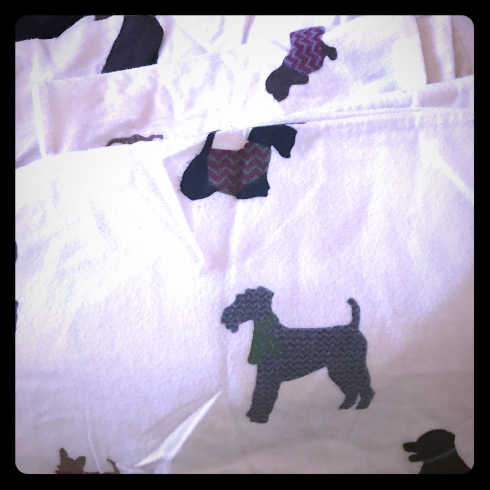 Queen Dog Themed Flannel Sheet Set